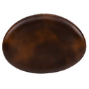 Olwen Saddle Wing Ottoman Modern Faux Leather Footrest with Chrome Base