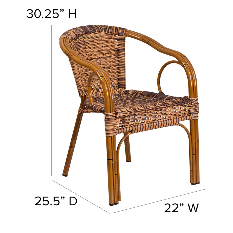 Esna Series Stacking Rattan Patio Chair