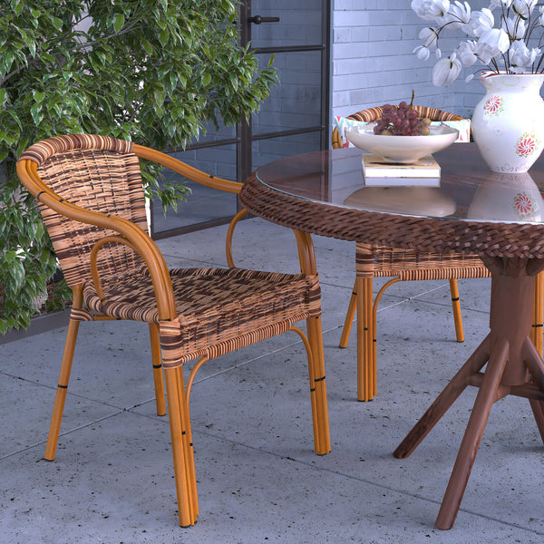 Esna Series Stacking Rattan Patio Chair