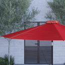Bali 9' Round UV Resistant Outdoor Patio Umbrella With Height Lever And 33° Push Button Tilt