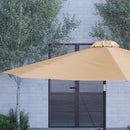 Bali 9' Round UV Resistant Outdoor Patio Umbrella With Height Lever And 33° Push Button Tilt