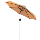Bali 9' Round UV Resistant Outdoor Patio Umbrella With Height Lever And 33° Push Button Tilt