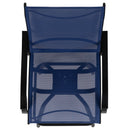 Set of 2 Brett High Back Bar Height Swivel Patio Stools with Powder Coated Metal Frames and Textilene Upholstery