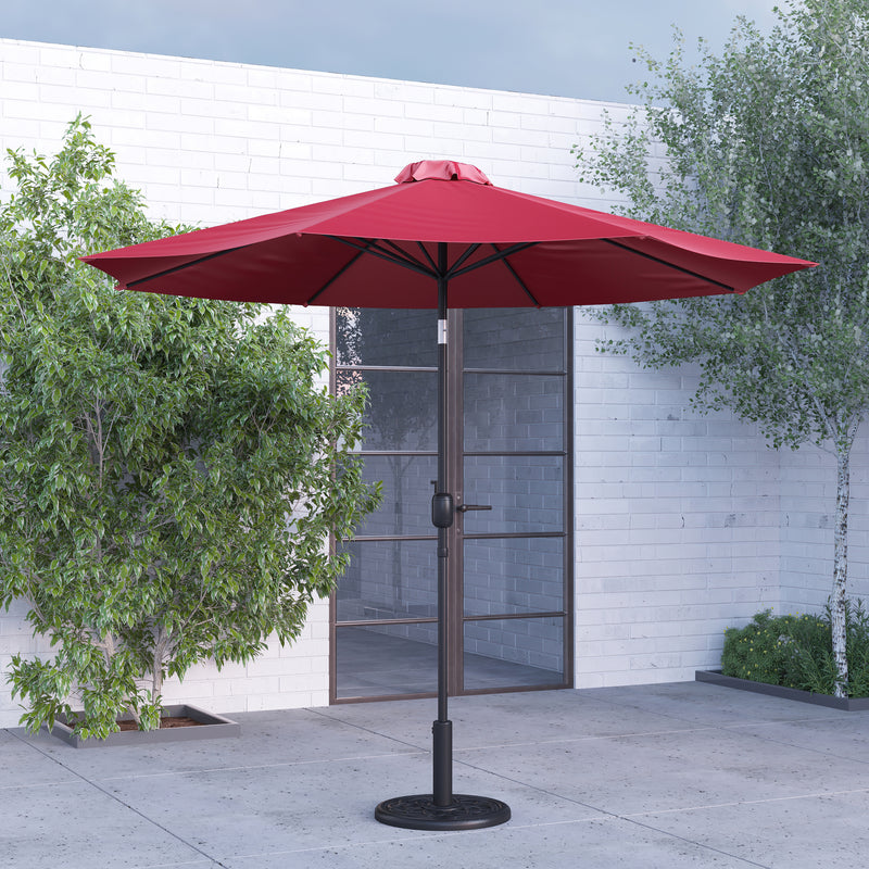 cement patio umbrella base 30 LB. Universal Cement Patio Umbrella Base with Black Weatherproof Polymer Coating
