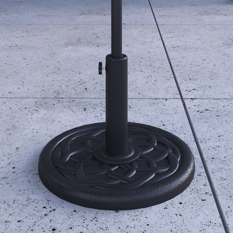 cement patio umbrella stand 30 LB. Universal Cement Patio Umbrella Base with Black Weatherproof Po