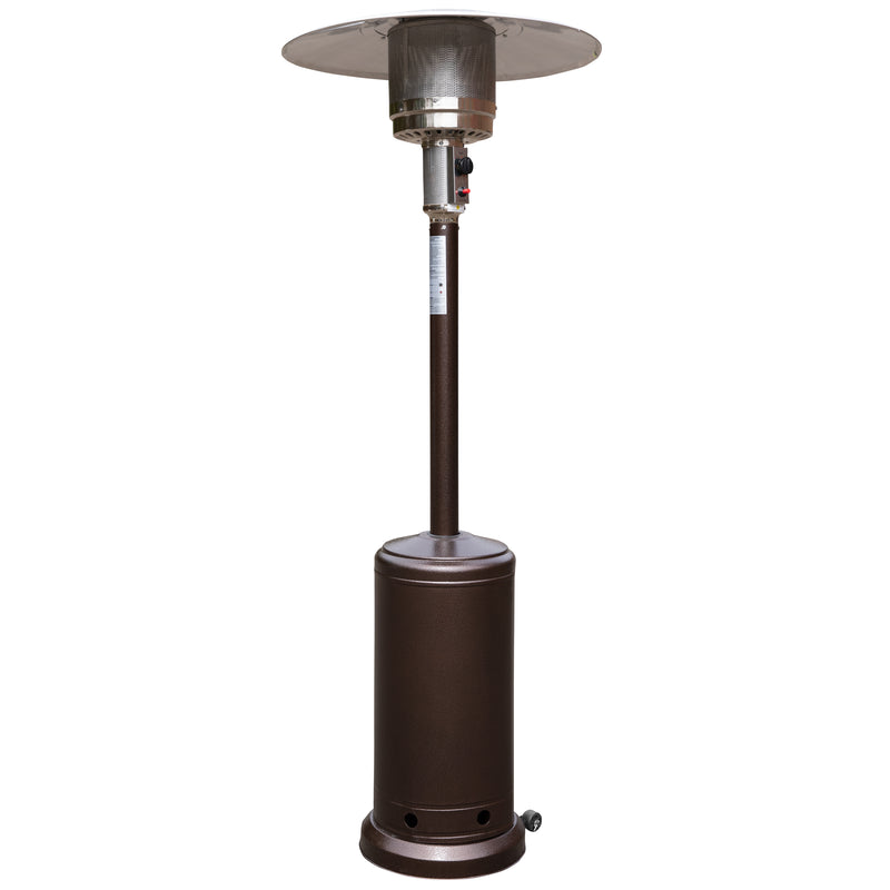 Bronze Finished Stainless Steel 7.5' Tall 40,000 BTU Outdoor Propane Patio Heater with Wheels
