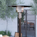 Bronze Finished Stainless Steel 7.5' Tall 40,000 BTU Outdoor Propane Patio Heater with Wheels