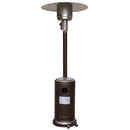 Bronze Finished Stainless Steel 7.5' Tall 40,000 BTU Outdoor Propane Patio Heater with Wheels
