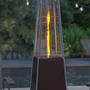 Stainless Steel Pyramid Shape Portable Outdoor Patio Heater - 7.5 Feet Tall in Bronze
