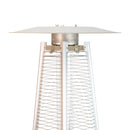 Stainless Steel Pyramid Shape Portable Outdoor Patio Heater - 7.5 Feet Tall in Bronze