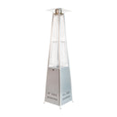 Stainless Steel Pyramid Shape Portable Outdoor Patio Heater - 7.5 Feet Tall in Silver