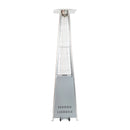 Stainless Steel Pyramid Shape Portable Outdoor Patio Heater - 7.5 Feet Tall in Silver