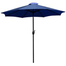 Bali 9' Round UV Resistant Outdoor Patio Umbrella With Height Lever And 33° Push Button Tilt