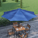 Bali 9' Round UV Resistant Outdoor Patio Umbrella With Height Lever And 33° Push Button Tilt