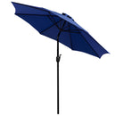 Bali 9' Round UV Resistant Outdoor Patio Umbrella With Height Lever And 33° Push Button Tilt