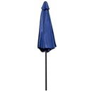 Bali 9' Round UV Resistant Outdoor Patio Umbrella With Height Lever And 33° Push Button Tilt