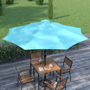 Bali 9' Round UV Resistant Outdoor Patio Umbrella With Height Lever And 33° Push Button Tilt