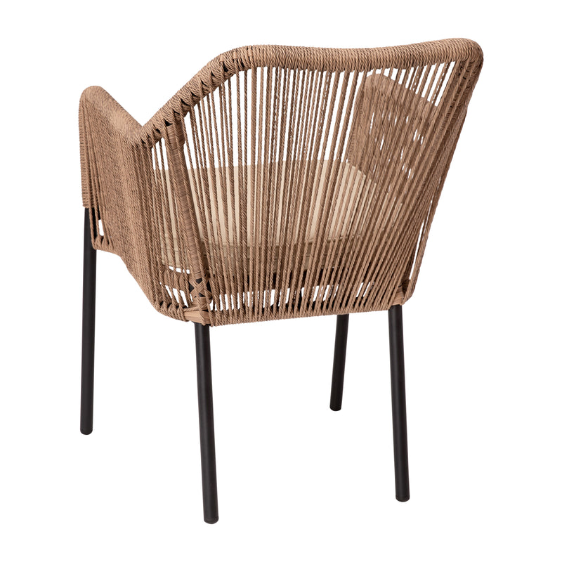 Magnolia Outdoor Furniture Sets 2 Piece Natural All-Weather Woven Patio Chairs With Ivory Cushions