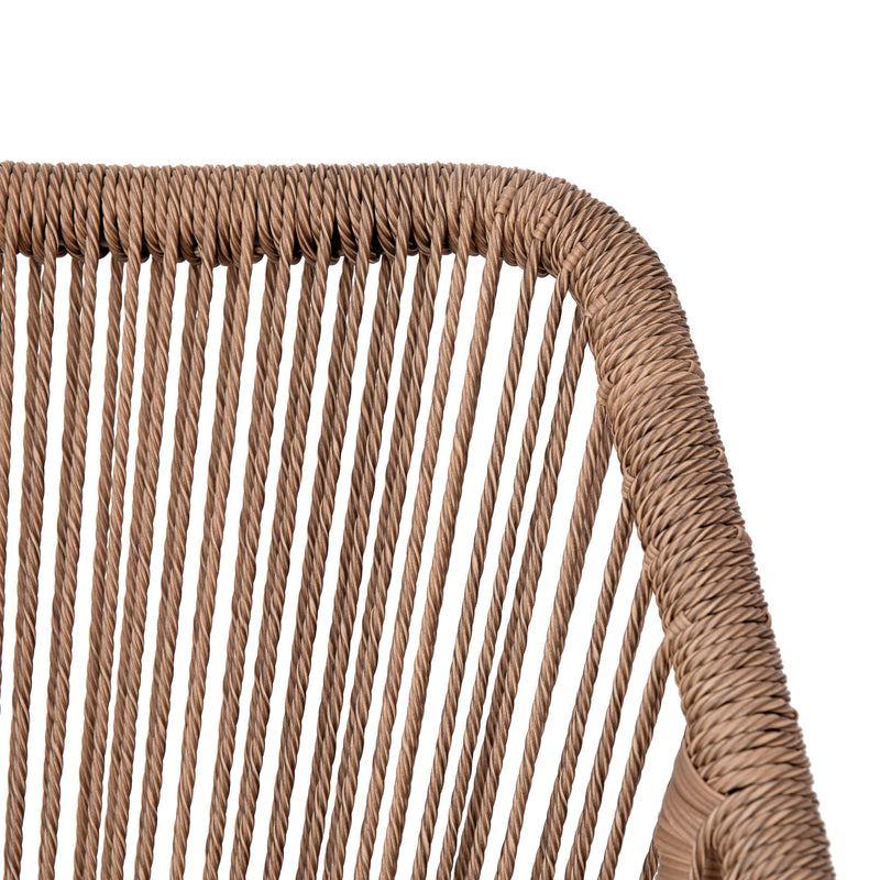 Magnolia Outdoor Furniture Sets 2 Piece Natural All-Weather Woven Patio Chairs With Ivory Cushions