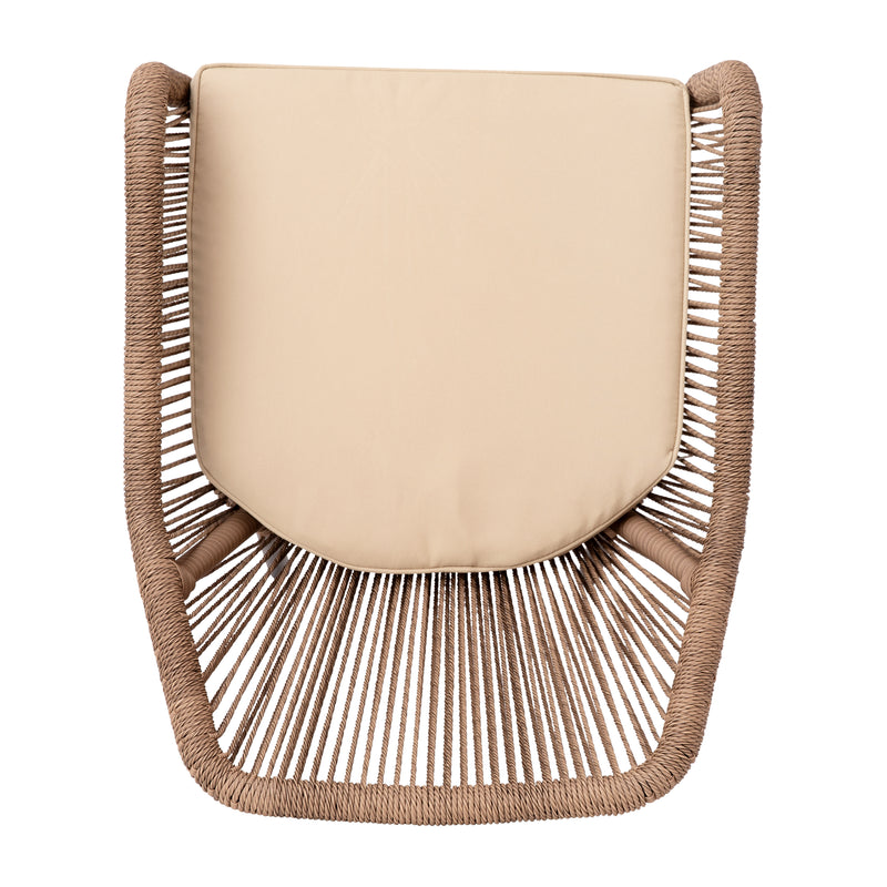 Magnolia Outdoor Furniture Sets 2 Piece Natural All-Weather Woven Patio Chairs With Ivory Cushions
