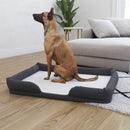 Cozy Orthopedic Joint Relief Memory Foam Bolster Dog Bed for Pets up to 44 LBS., Gray Removable, Washable Cover, Non-Slip Bottom