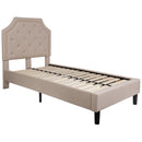 Provence Platform Bed with Slatted Support and Accent Nail Trim