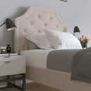 Provence Platform Bed with Slatted Support and Accent Nail Trim