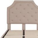 Provence Platform Bed with Slatted Support and Accent Nail Trim