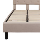 Provence Platform Bed with Slatted Support and Accent Nail Trim