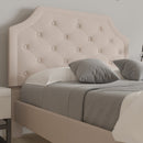 Provence Platform Bed with Slatted Support and Accent Nail Trim