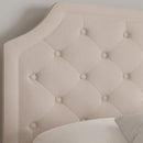 Provence Platform Bed with Slatted Support and Accent Nail Trim