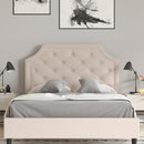 Provence Platform Bed with Slatted Support and Accent Nail Trim