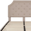 Provence Platform Bed with Slatted Support and Accent Nail Trim