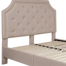 Provence Platform Bed with Slatted Support and Accent Nail Trim