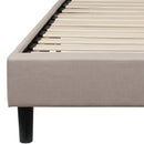 Provence Platform Bed with Slatted Support and Accent Nail Trim
