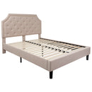 Provence Platform Bed with Slatted Support and Accent Nail Trim