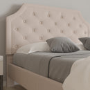 Provence Platform Bed with Slatted Support and Accent Nail Trim