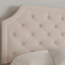 Provence Platform Bed with Slatted Support and Accent Nail Trim