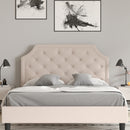 Provence Platform Bed with Slatted Support and Accent Nail Trim