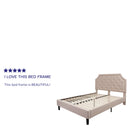 Provence Platform Bed with Slatted Support and Accent Nail Trim