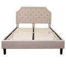 Provence Platform Bed with Slatted Support and Accent Nail Trim