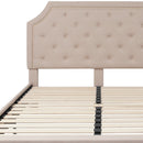 Provence Platform Bed with Slatted Support and Accent Nail Trim