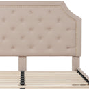 Provence Platform Bed with Slatted Support and Accent Nail Trim