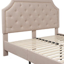 Provence Platform Bed with Slatted Support and Accent Nail Trim