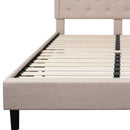 Provence Platform Bed with Slatted Support and Accent Nail Trim