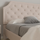 Provence Platform Bed with Slatted Support and Accent Nail Trim