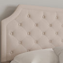 Provence Platform Bed with Slatted Support and Accent Nail Trim