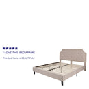 Provence Platform Bed with Slatted Support and Accent Nail Trim