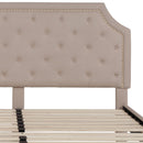 Provence Platform Bed with Slatted Support and Accent Nail Trim