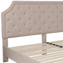 Provence Platform Bed with Slatted Support and Accent Nail Trim